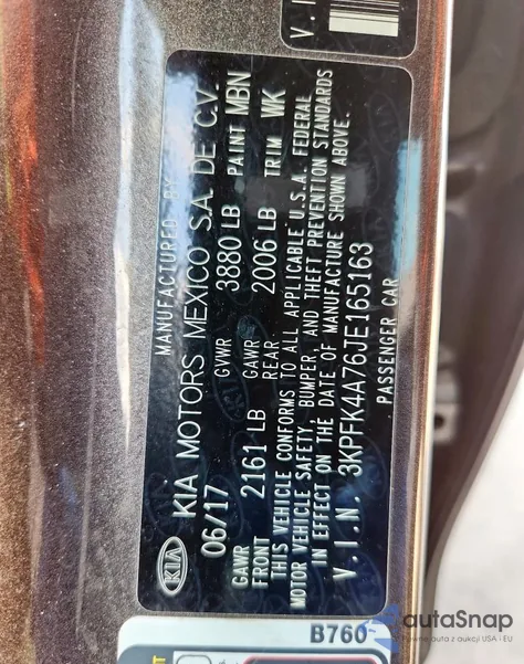 2018 Kia Forte Lx from USA, damaged, VIN 3KPFK4A76JE165163